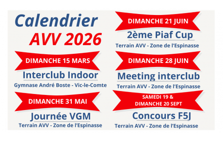 Prévisions manifestations 2026